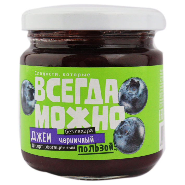 ДЖЕМ ВСЕГДА МОЖНО С/Б ЧЕРНИКА 200Г/6ШТ