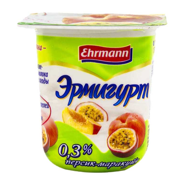 Продукт йогуртный Эрмигурт 0,3% персик, маракуйя 115 г