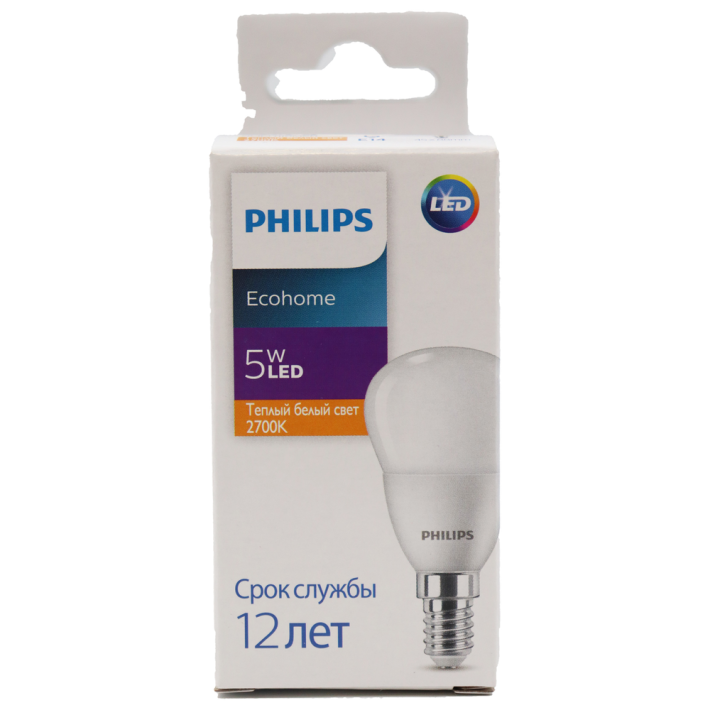 ЛАМПА ECOHOMELEDLUSTRE5W 500LM E14827P45