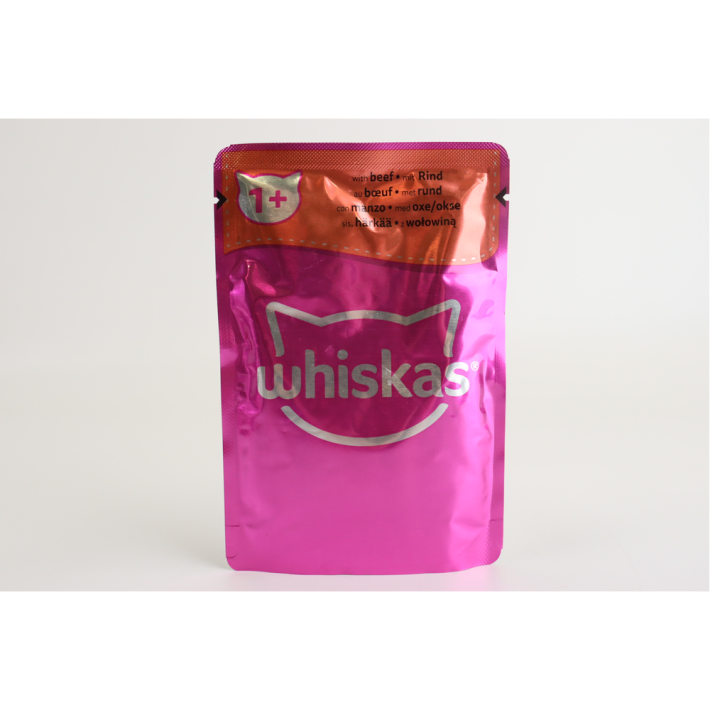 КОРМ WHISKAS Д/КОШЕК РАГУ С ГОВЯДИНОЙ 85ГР