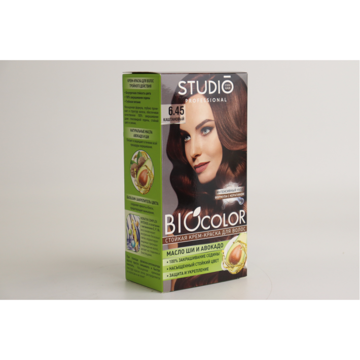 КРЕМ КРАСКА Д/ВОЛОС BIOCOLOR STUDIO PROF Т6.45 КАШТАН 15МЛ