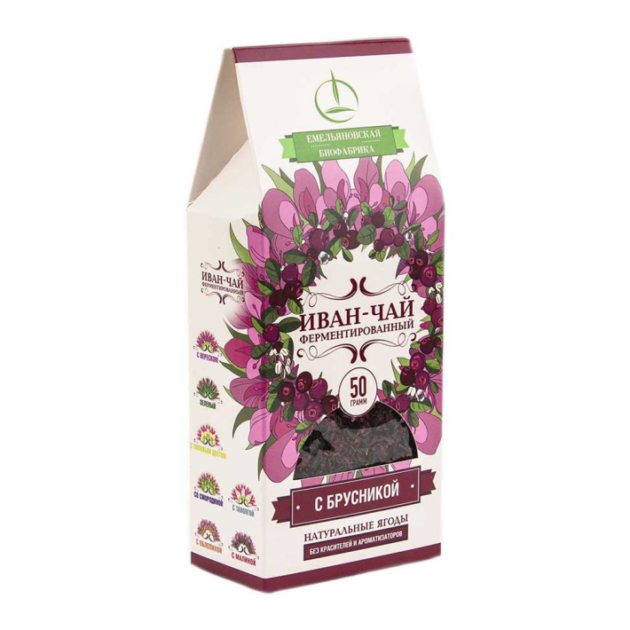Иван-чай ферментированный с брусникой 50 г