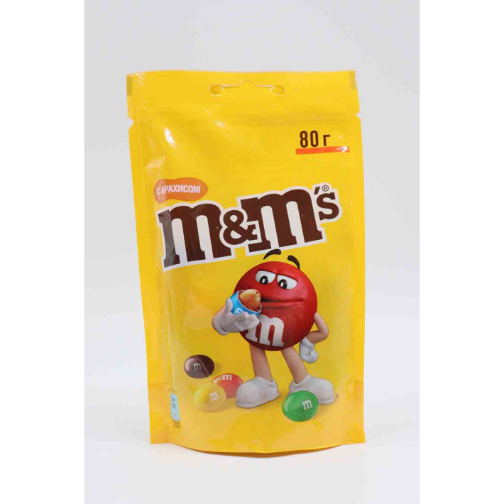 КОНФЕТЫ M&MS С АРАХИСОМ 80ГР