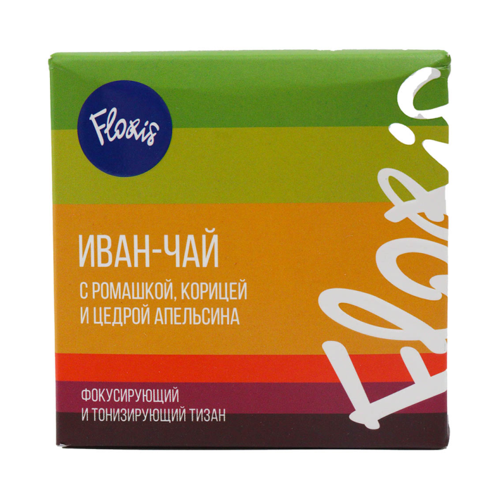 FLORIS ТИЗАН ИВАН-ЧАЙ С РОМАШКОЙ КОРИЦЕЙ И ЦЕДРОЙ АПЕЛЬСИНА ФОЛЬГ/ПАКЕТ 80ГР