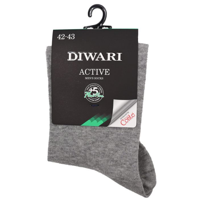 НОСКИ МУЖСКИЕ DIWARI ACTIVE, Р.27, 148 СЕРЫЙ