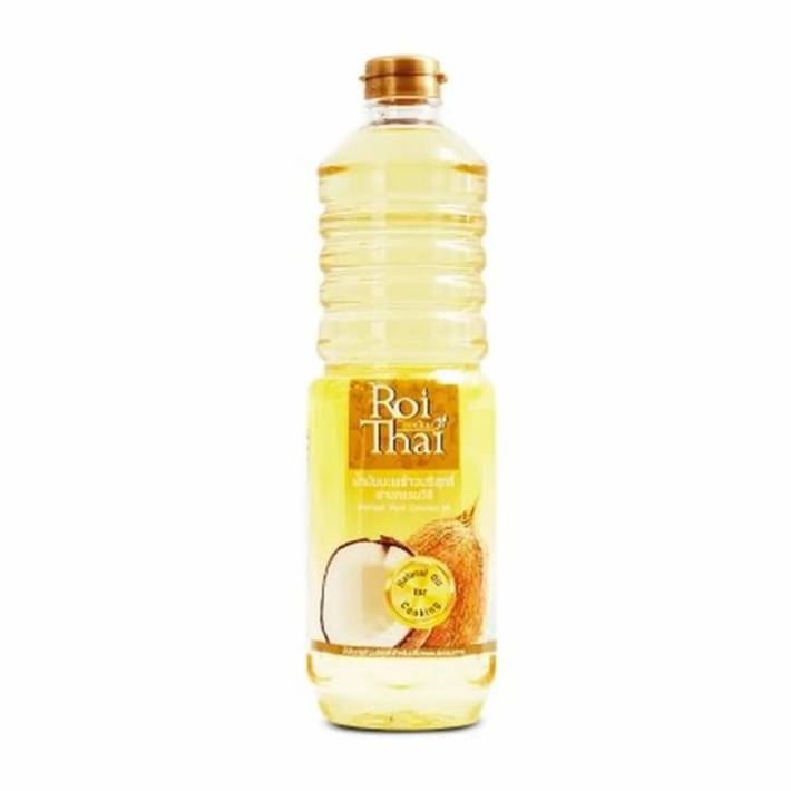 Масло roi thai кокосовое рафинированное 100%, 1 л