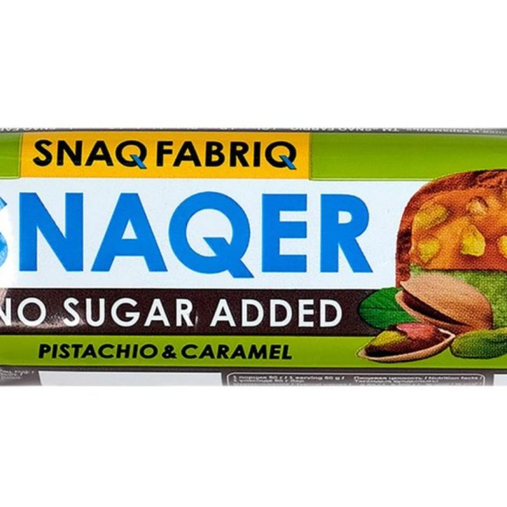 БАТОНЧИК ГЛАЗИРОВАННЫЙ ФИСТАШКА И КАРАМЕЛЬ SNAQ FABRIQ 50ГР