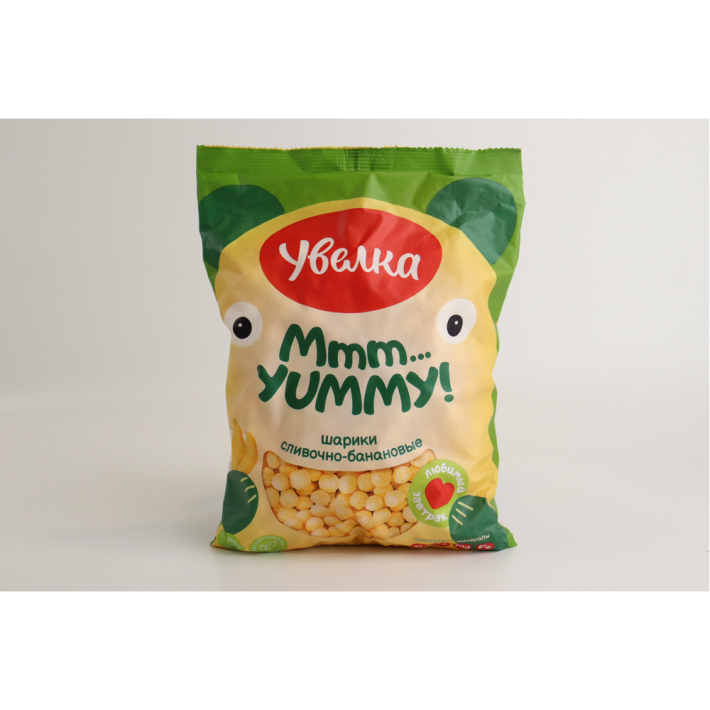 ГОТОВЫЙ ЗАВТРАК ШАРИКИ СЛИВОЧНО-БАНАНОВЫЕ МЯГК.УПАК 200ГР