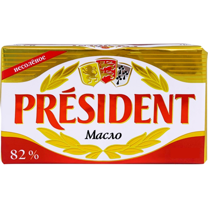 Масло President сливочное 82% 125 г