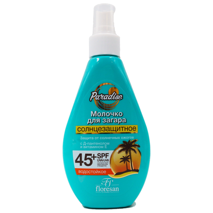 МОЛОЧКО FLORESAN Ф-250 FLORESAN СОЛНЦЕЗАЩИТНОЕ Д/ЗАГАРА SPF 45+ 160МЛ