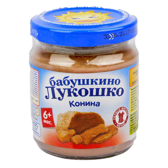 Пюре Бабушкино Лукошко Конина с 6 месяцев, 100 г
