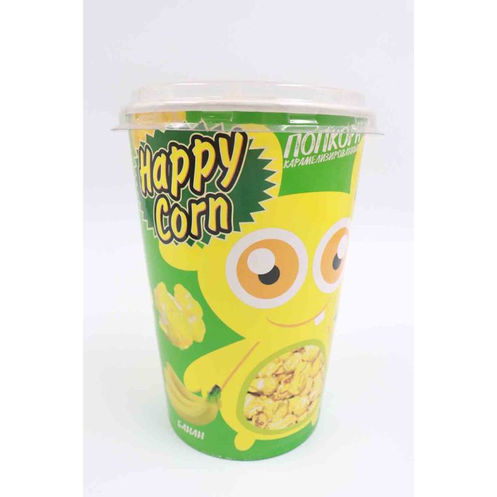 КУКУРУЗА ВОЗДУШНАЯ HAPPY CORN БАНАН СТ 85ГР