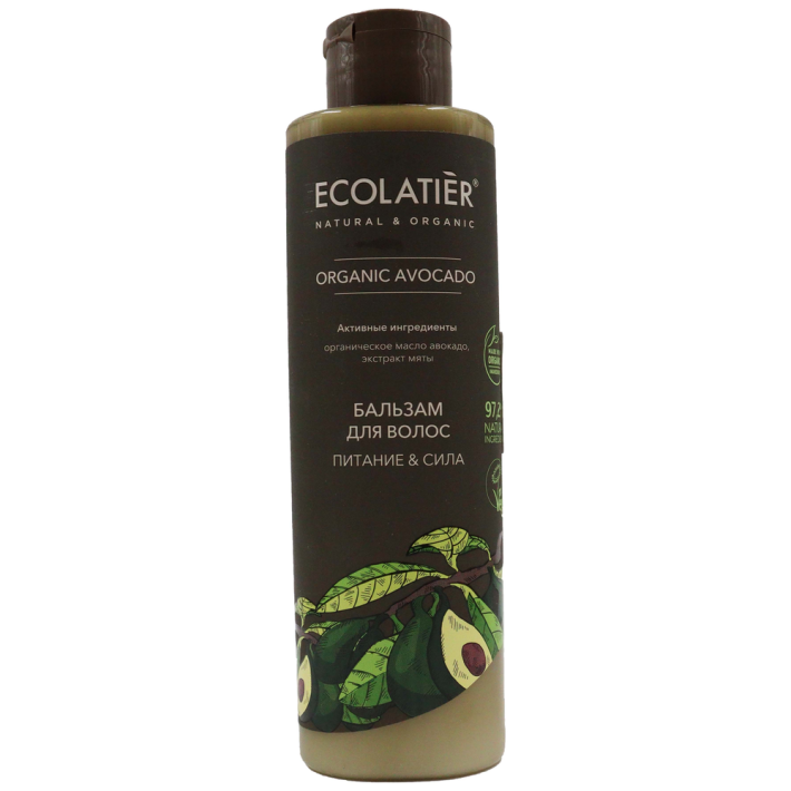 VEGAN БАЛЬЗАМ ECL GREEN Д/ВОЛОС ПИТАНИЕ И СИЛА ORGANIC AVOCADO 250МЛ