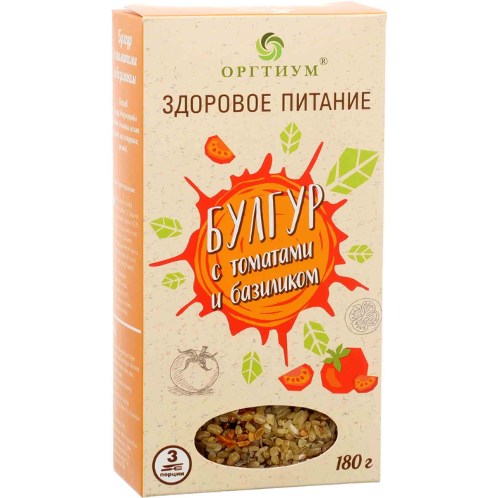 Булгур Оргтиум с томатами и базиликом 180 г