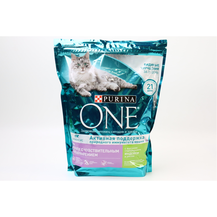 КОРМ Д/ЖИВОТНЫХ PURINA ONE Д/КОШЕК ИНДЕЙКА РИС 750ГР