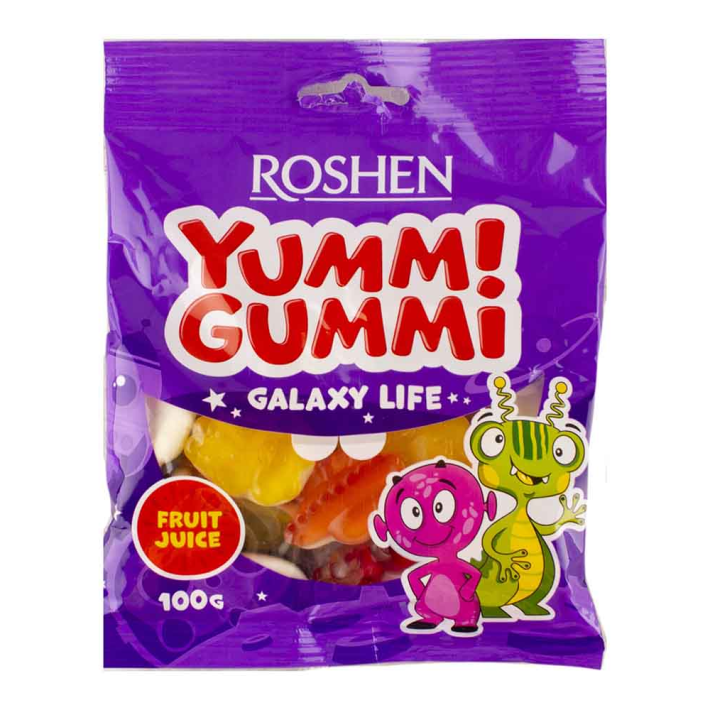 Конфеты Roshen yummi gummi galaxy life 100 г