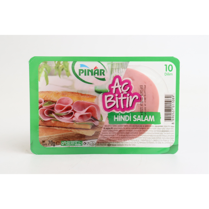 КОЛБАСА ВАРЕНАЯ ИЗ ИНДЕЙКИ AÇ-BİTİR 70ГР