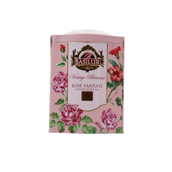 ЧАЙ BASILUR VINTAGE BLOSSOMS ROSE FANTASY ЗЕЛ ЛИСТ Ж\Б 100ГР