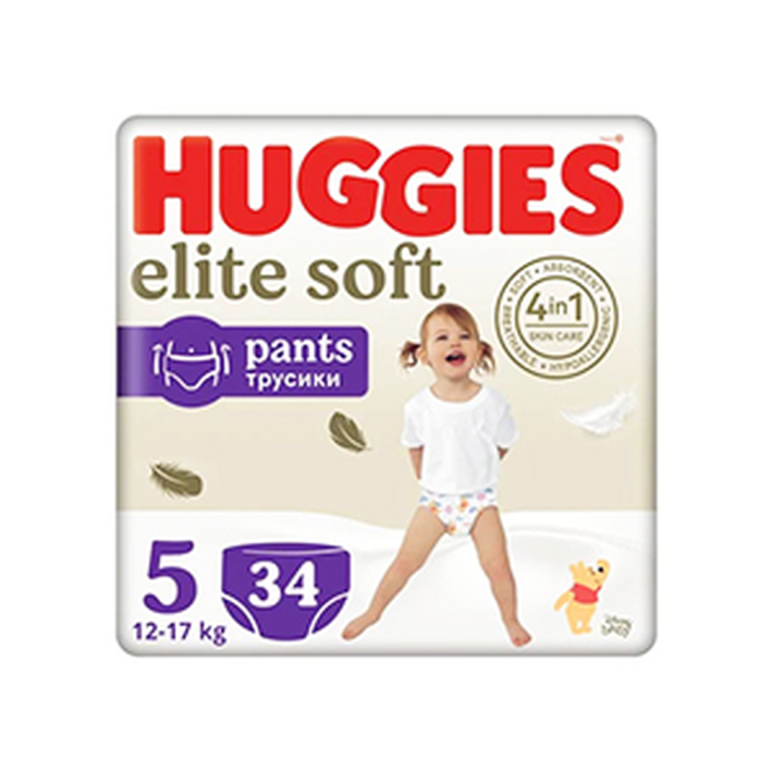 HUGGIES ELITE SOFT PANTS XL (5) MEGA 34X2