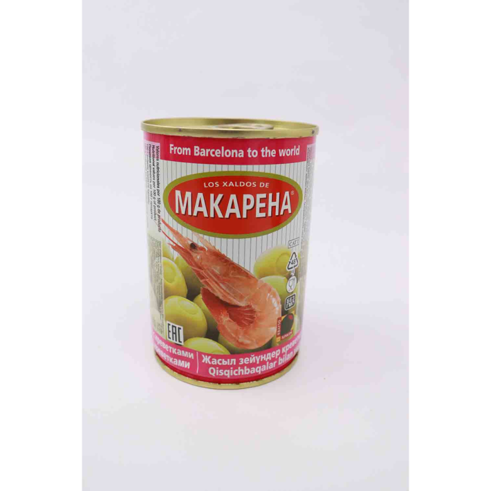 ОЛИВКИ MAKARENA ЗЕЛ С КРЕВЕТКАМИ 314ГР