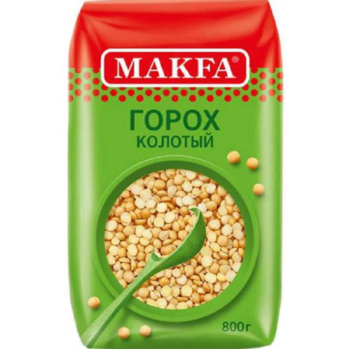 Горох колотый Макфа шлифованный 800 г