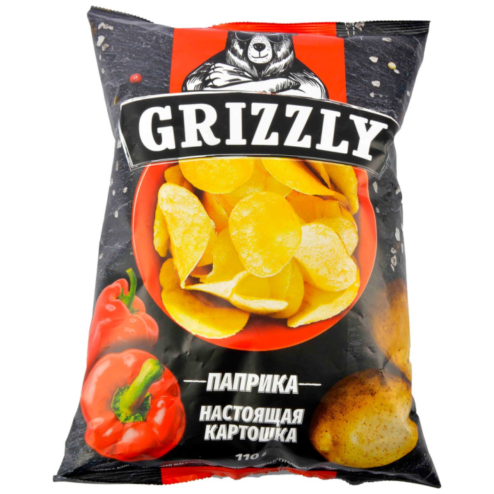 Чипсы Grizzly со вкусом паприки 110 г