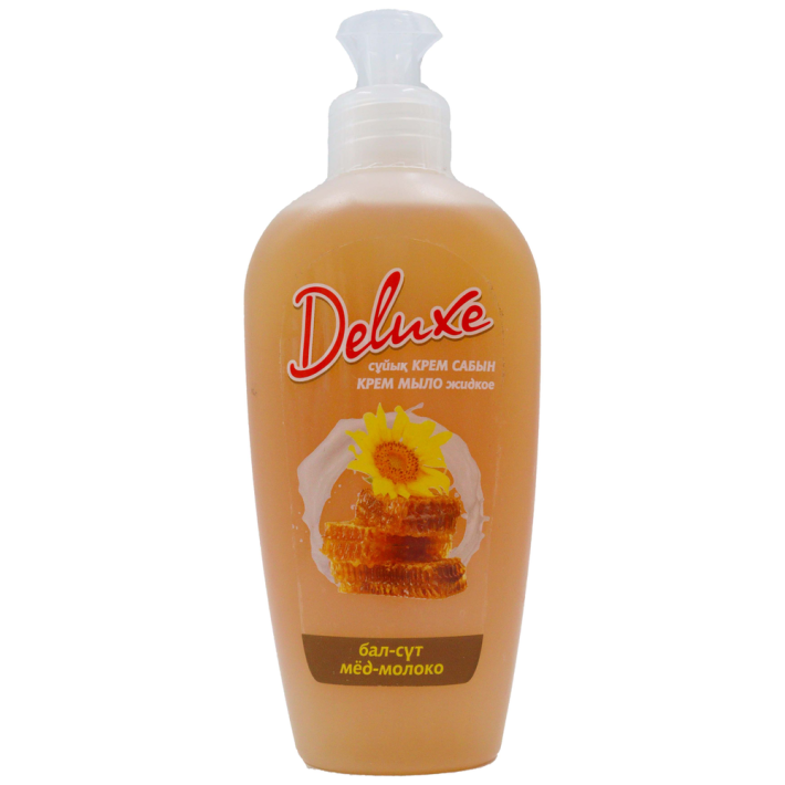 МЫЛО ЖИДКОЕ DELUXE МЕД И МОЛОКО 250МЛ