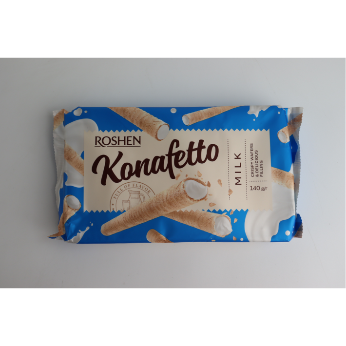 Трубочки вафельные Roshen konafetto с молочной начинкой 156 г