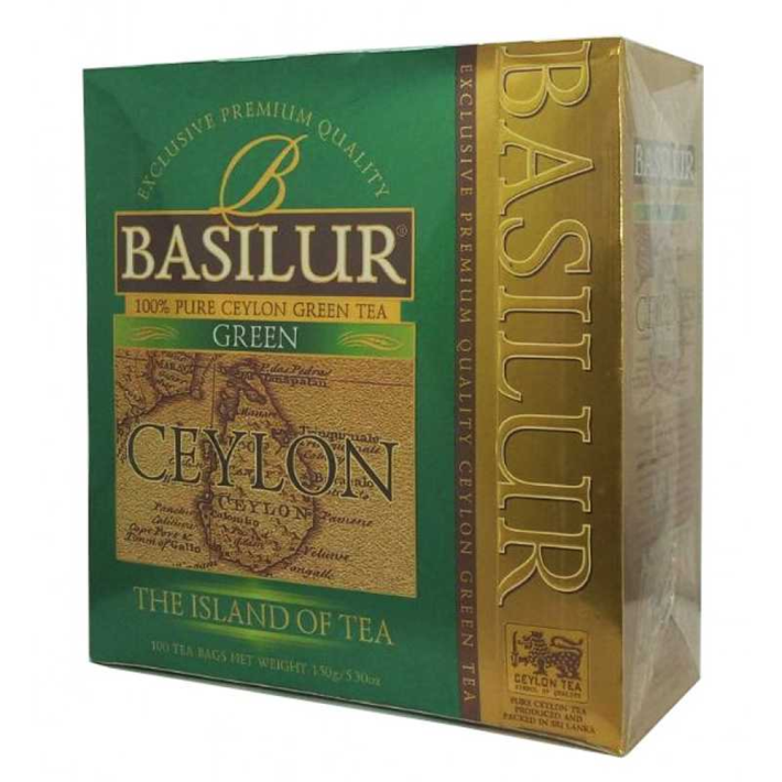 ЧАЙ BASILUR GREEN 1.5ГР 100ПАК ЗЕЛ КАРТ\УП 150ГР