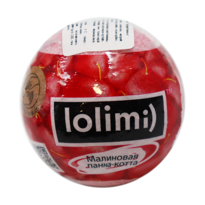 БОМБА LOLIMI Д/ВАНН МАЛИНОВАЯ ПАННА-КОТТА ШАР 135ГР