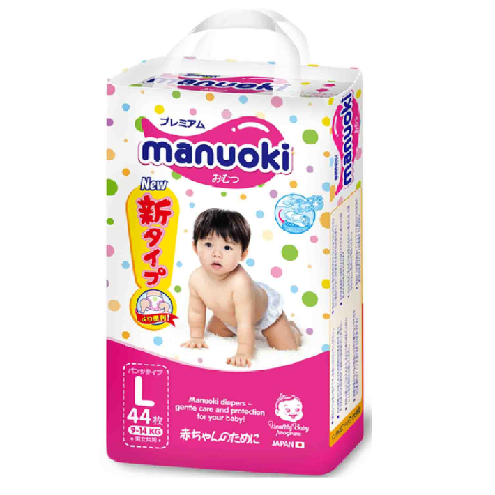 Подгузники Manuoki детские одноразовые l