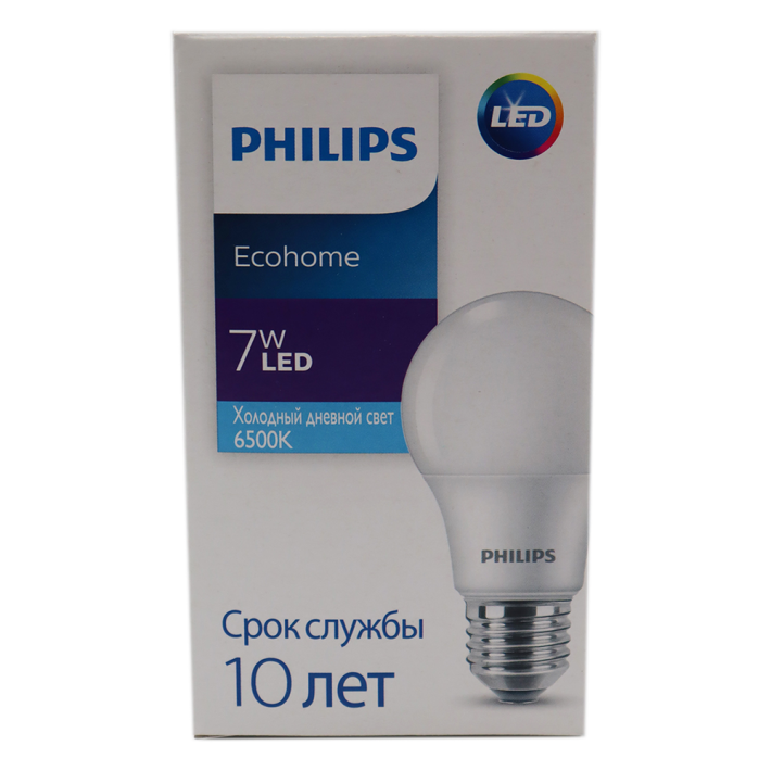 ЛАМПА ECOHOMELED BULB 7W 540LM E27 865