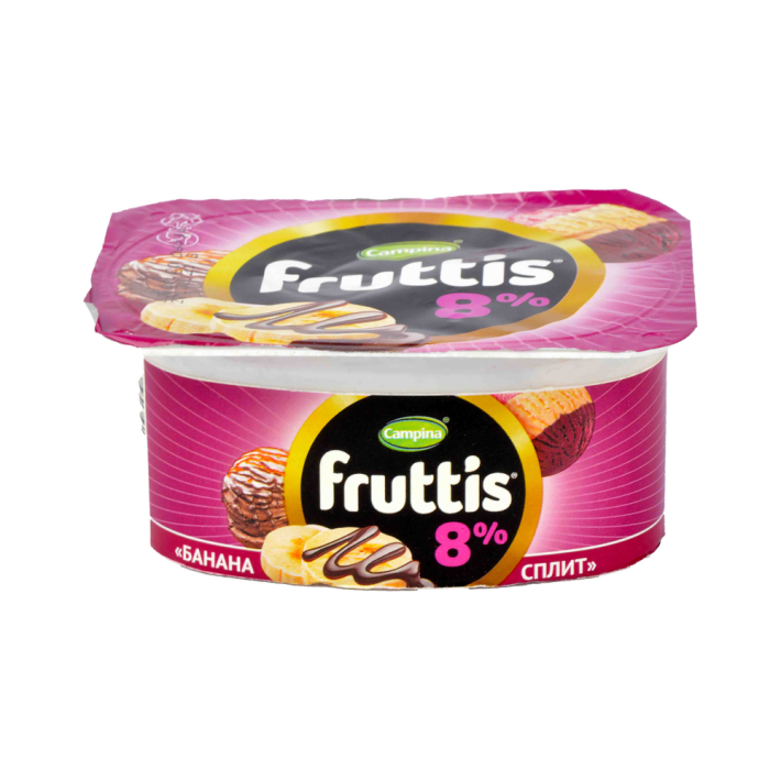 Йогурт Fruttis 8% банана, сплит, пинаколада 115 г