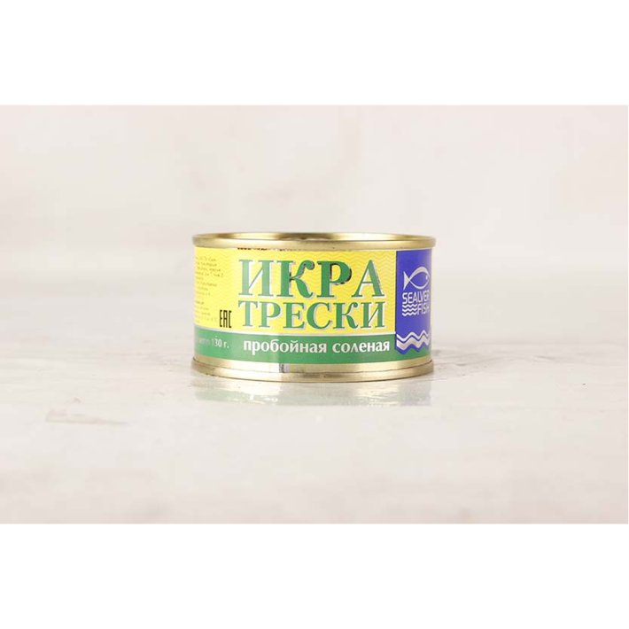 Икра трески пробойная соленая 130 г