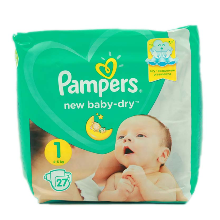 Подгузники Pampers new baby newborn стандартная 27 шт