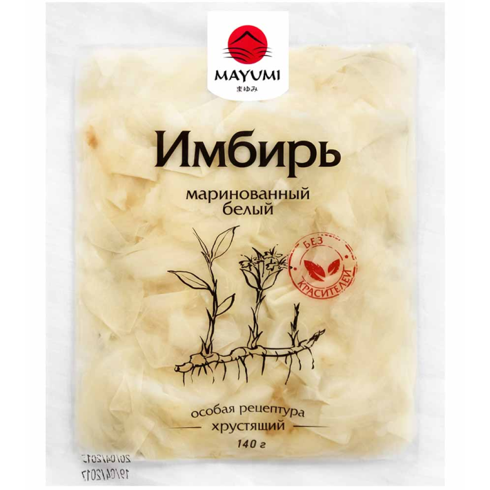 Имбирь Mayumi маринованный белый 140 гр