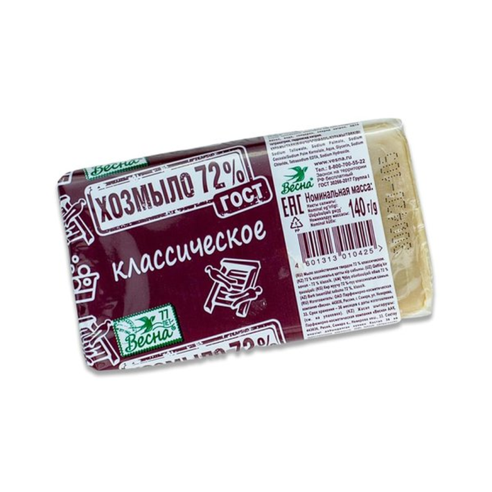 Мыло хозяйственное классическое 72% 140 г