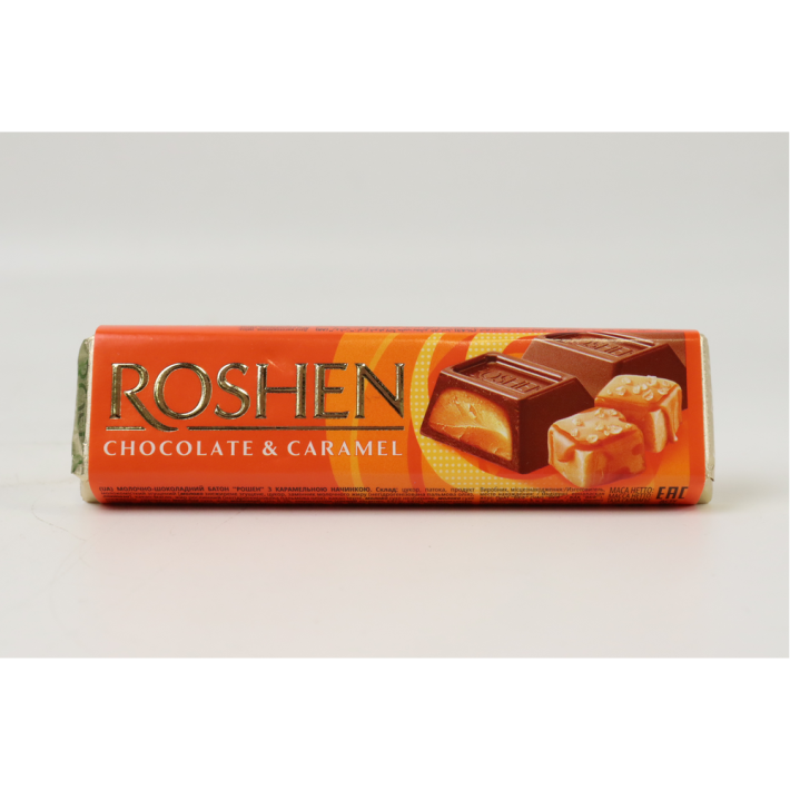 Батончик Roshen молочный шоколад с карамельной начинкой 40 г