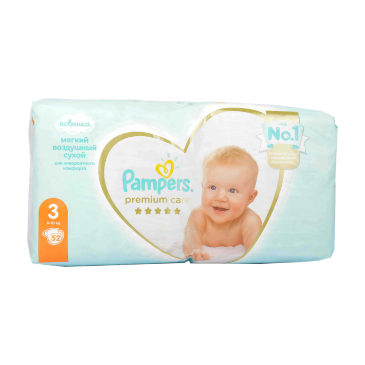 Подгузники Pampers premium care mini 52 шт