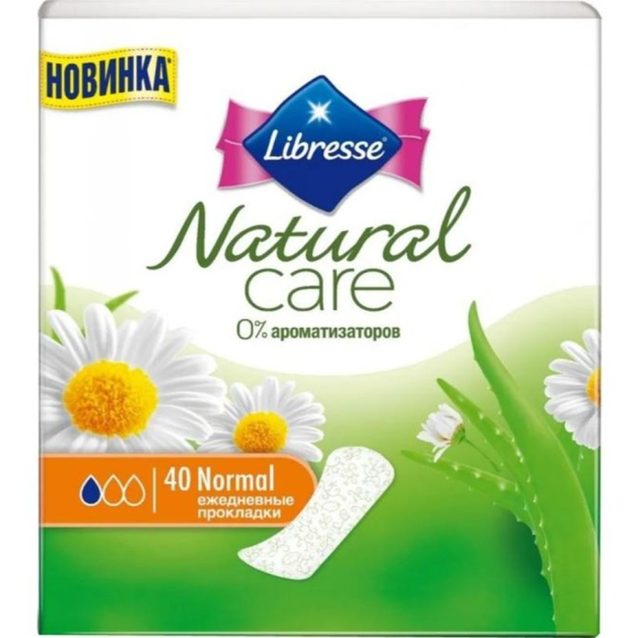 Прокладки ежедневные Libresse natural care normal 40 шт