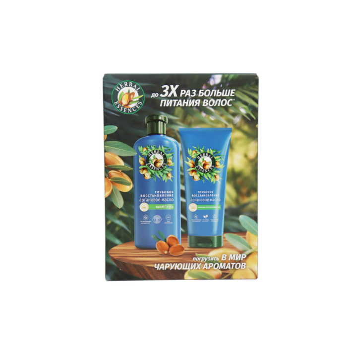 ПН HERBAL ESSENCES Ш-НЬ250МЛ+БАЛЬЗАМ-ОПОЛАС 180МЛ АРГАН МАСЛ