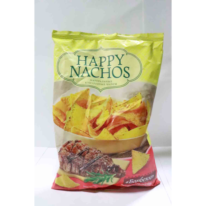 ЧИПСЫ КУКУРУЗНЫЕ HAPPY NACHOS СО ВКУСОМ БАРБЕКЮ 150ГР