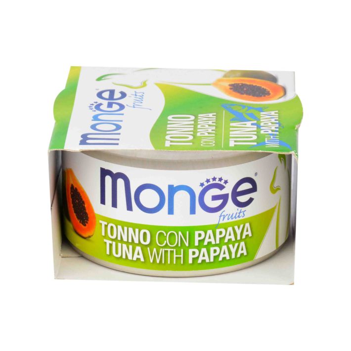 Лакомства Monge кусочки для кошек Тунец и Папайя 80 г