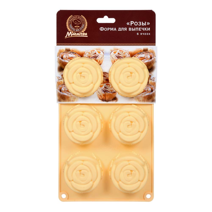 Форма силикон Marmiton розы 4 шт