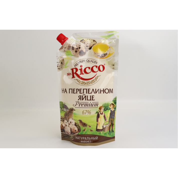 Майонез Mr Ricco Organic на перепелином яйце 67% для 400 мл