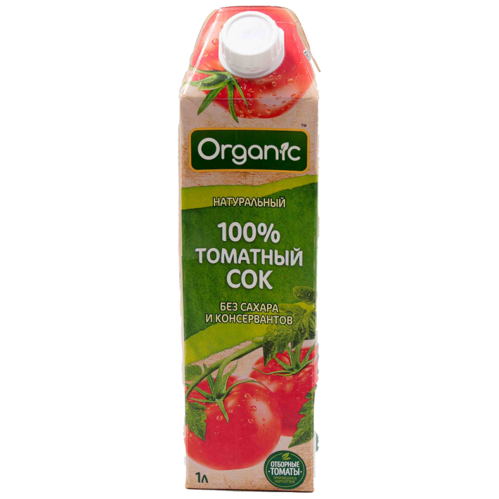 Сок Organic томат 100 % с солью 1 л