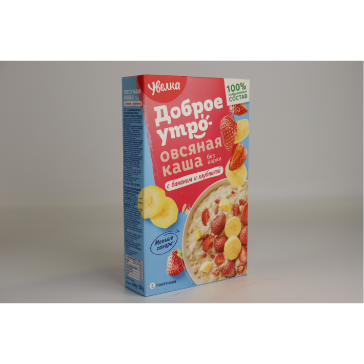 КАША ОВСЯНАЯ Б/П С БАНАНОМ И КЛУБНИКОЙ 40ГР*5ШТ 200ГР