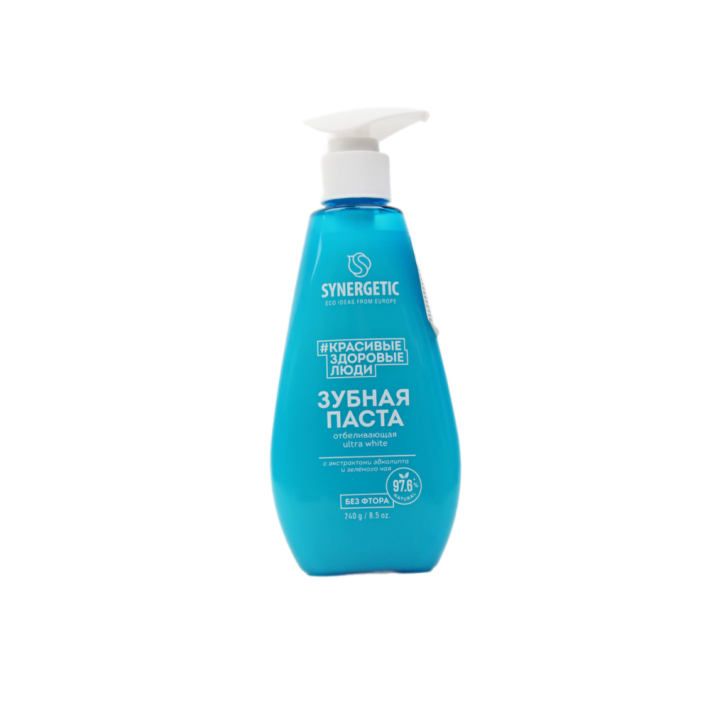 ЗУБНАЯ ПАСТА SYNERGETIC ОТБЕЛИВАЮЩАЯ ULTRA WHITE 240Г