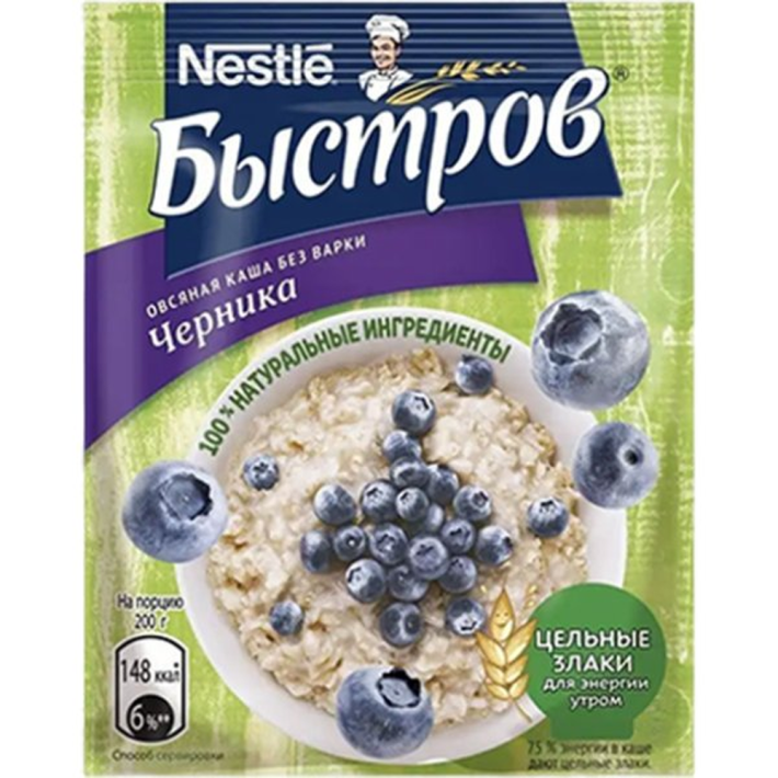 Каша Быстров овсяная с черникой 40 г