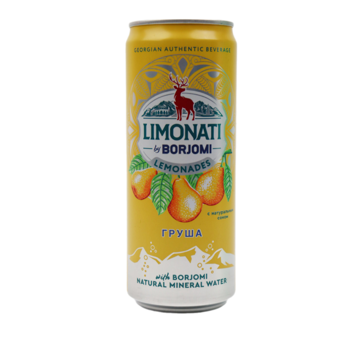 ЛИМОНАД ГРУЗИНСКИЙ LIMONATI BY BORJOMI ГРУША 0,33Л Ж/Б
